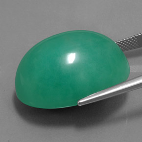 Crisoprasa verde natural de 51,98 ct, corte óvalo, opaco