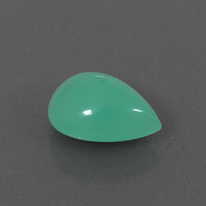Crisoprasa verde natural de 1,94 ct, en forma de pera, translúcido