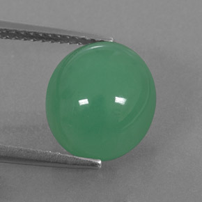 Crisoprasa verde natural de 5,13 ct, transparente, transparente / translúcido