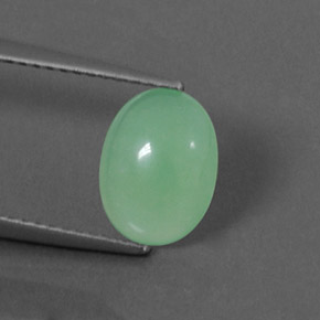 Crisoprasa verde natural de 1,67 ct, corte óvalo, translúcido