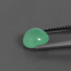 Crisoprasa verde natural de 1,74 ct, transparente, transparente / translúcido