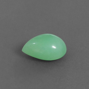 Crisoprasa verde natural de 2,13 ct, en forma de pera, opaco