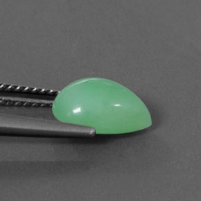 Crisoprasa verde natural de 2,13 ct, en forma de pera, opaco