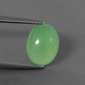 Crisoprasa verde natural de 2,20 ct, transparente, transparente / translúcido