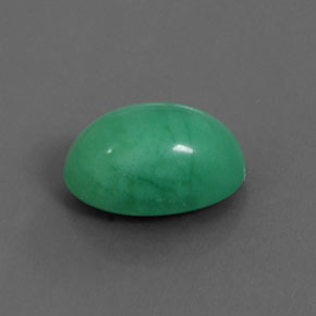 Crisoprasa verde natural de 5,69 ct, corte óvalo, opaco
