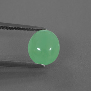 Crisoprasa verde natural de 2,82 ct, transparente, transparente / translúcido