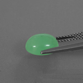 Crisoprasa verde natural de 2,82 ct, transparente, transparente / translúcido