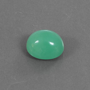 Crisoprasa verde natural de 2,52 ct, corte óvalo, opaco