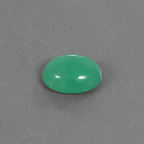 Crisoprasa verde natural de 1,80 ct, corte óvalo, opaco