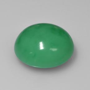 Crisoprasa verde natural de 15,72 ct, corte óvalo, opaco