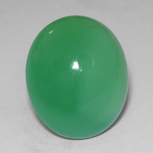 Crisoprasa verde natural de 11,12 ct, corte óvalo, opaco