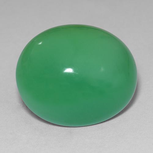Crisoprasa verde natural de 11,12 ct, corte óvalo, opaco