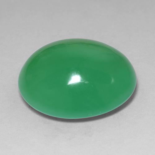 Crisoprasa verde natural de 11,12 ct, corte óvalo, opaco
