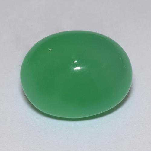 Crisoprasa verde amarillento natural de 9,66 ct, corte óvalo, translúcido