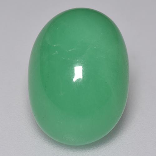Crisoprasa Verde claro natural de 9.48 ct, Corte Óvalo, Translúcido