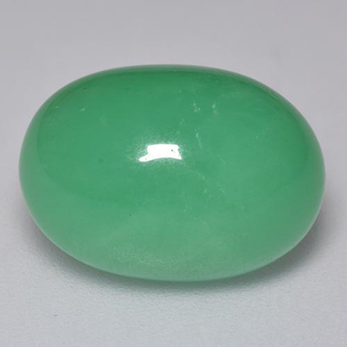 Crisoprasa Verde claro natural de 9.48 ct, Corte Óvalo, Translúcido
