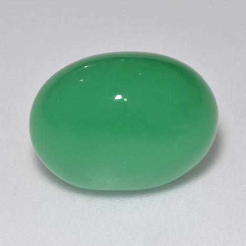 Crisoprasa verde natural de 9,40 ct, corte óvalo, translúcido