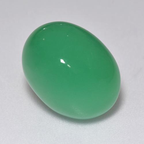 Crisoprasa verde natural de 9,40 ct, corte óvalo, translúcido