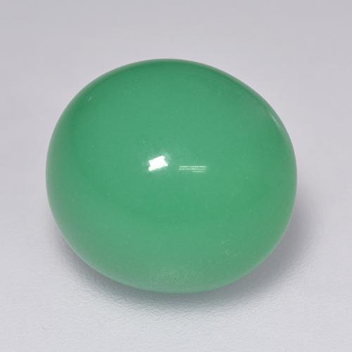 Crisoprasa Verde medio natural de 7.63 ct, Corte Óvalo, Opaco