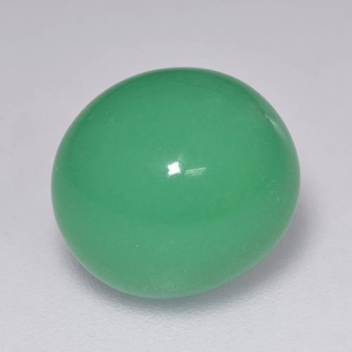 Crisoprasa Verde medio natural de 7.63 ct, Corte Óvalo, Opaco