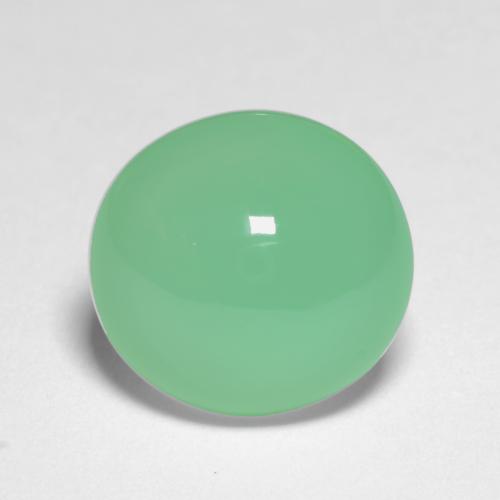 Crisoprasa Verde trébol claro natural de 6.91 ct, Corte Óvalo, Translúcido