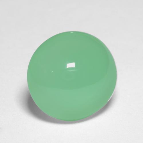 Crisoprasa Verde trébol claro natural de 6.91 ct, Corte Óvalo, Translúcido