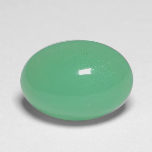 Crisoprasa verde natural de 5,45 ct, corte óvalo, translúcido
