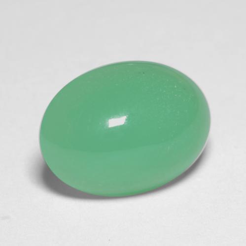 Crisoprasa verde natural de 5,45 ct, corte óvalo, translúcido
