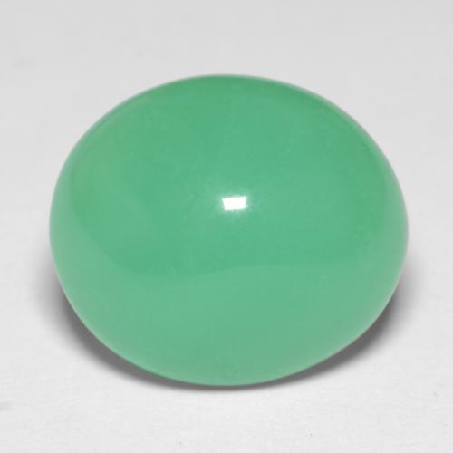 Crisoprasa verde natural de 6,56 ct, corte óvalo, translúcido
