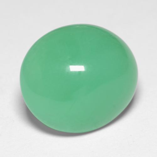 Crisoprasa verde natural de 6,56 ct, corte óvalo, translúcido