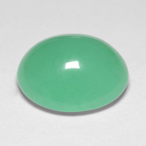 Crisoprasa verde natural de 6,56 ct, corte óvalo, translúcido