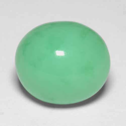 Crisoprasa Verde trébol claro natural de 8.02 ct, Corte Óvalo, Translúcido