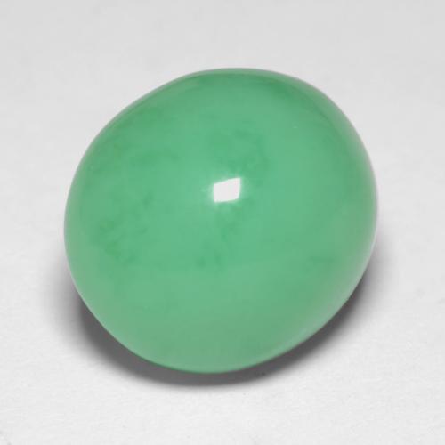 Crisoprasa Verde trébol claro natural de 8.02 ct, Corte Óvalo, Translúcido