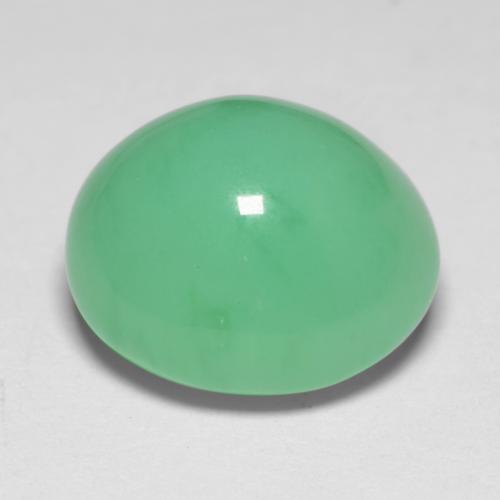 Crisoprasa Verde trébol claro natural de 8.02 ct, Corte Óvalo, Translúcido