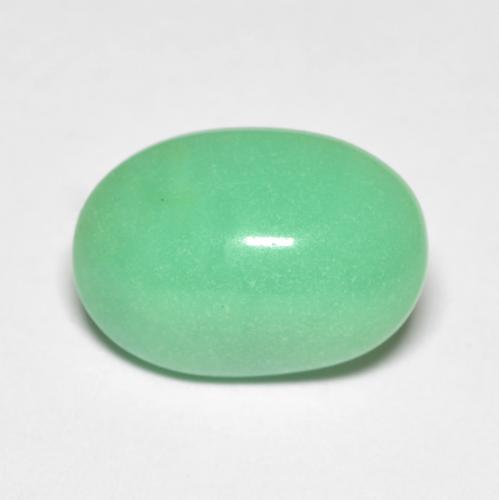 Crisoprasa verde natural de 4,45 ct, corte óvalo, opaco