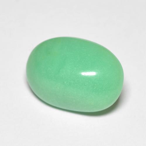 Crisoprasa verde natural de 4,45 ct, corte óvalo, opaco