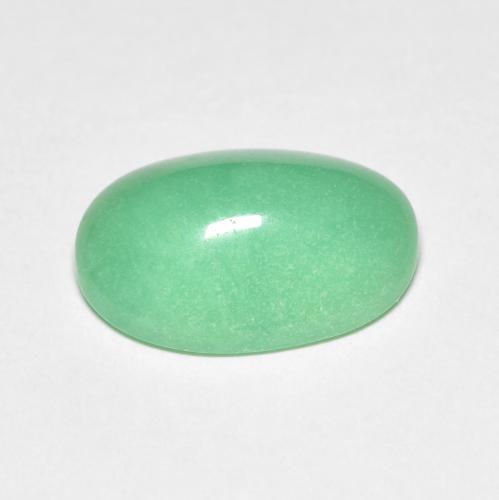 Crisoprasa verde natural de 4,45 ct, corte óvalo, opaco