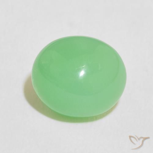4.19ct Natural Verde trébol claro crisoprasa, Ovalada, Translúcido