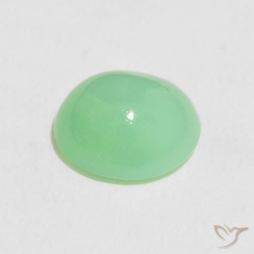 crisoprasa Verde amarillento pálido natural de 2.78 ct, Ovalada, Translúcido