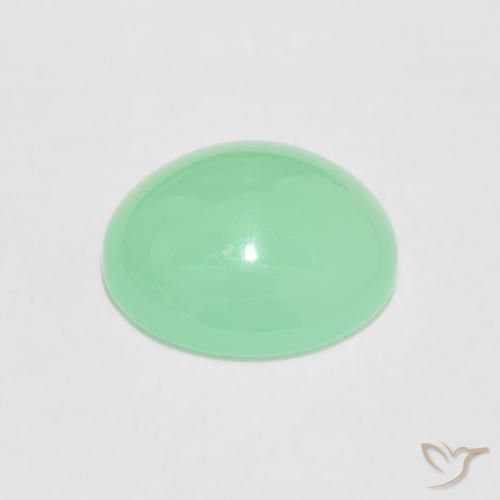 crisoprasa Verde helecho claro natural de 2.98 ct, Ovalada, Opaco