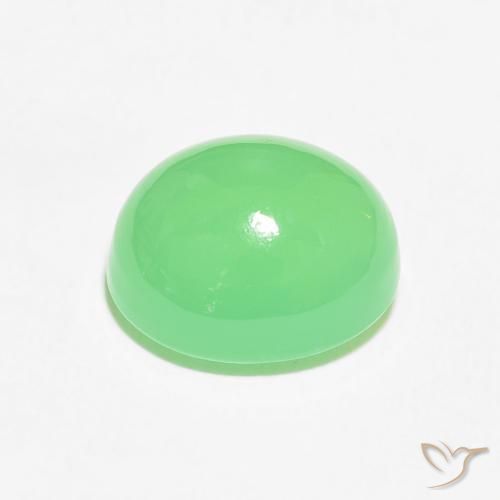 crisoprasa Verde claro natural de 4.52 ct, Ovalada, Opaco