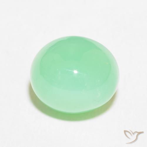 4.81ct Natural Verde helecho claro crisoprasa, Ovalada, Opaco