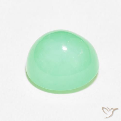 crisoprasa Verde helecho claro natural de 4.81 ct, Ovalada, Opaco