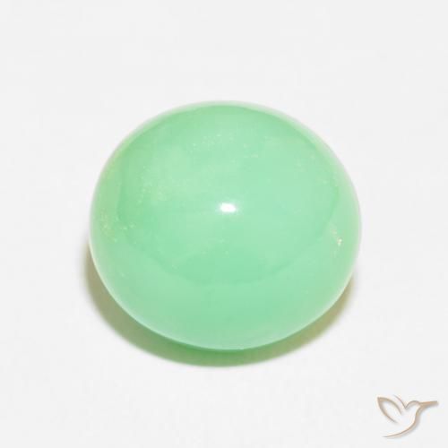 8.40ct Natural Verde helecho claro crisoprasa, Ovalada, Opaco