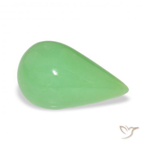 crisoprasa Verde vivo natural de 6.89 ct, En forma de pera, Opaco