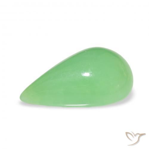 crisoprasa Verde vivo natural de 6.89 ct, En forma de pera, Opaco