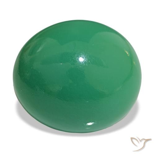 21.75ct Verde cálido Crisoprasa, Ovalada, Opaco