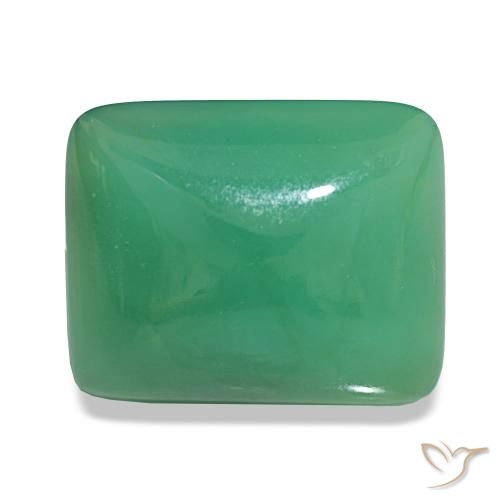 crisoprasa Verde medio natural de 12.08 ct, Corte Baguette, Opaco
