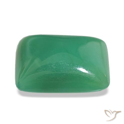 crisoprasa Verde medio natural de 12.08 ct, Corte Baguette, Opaco