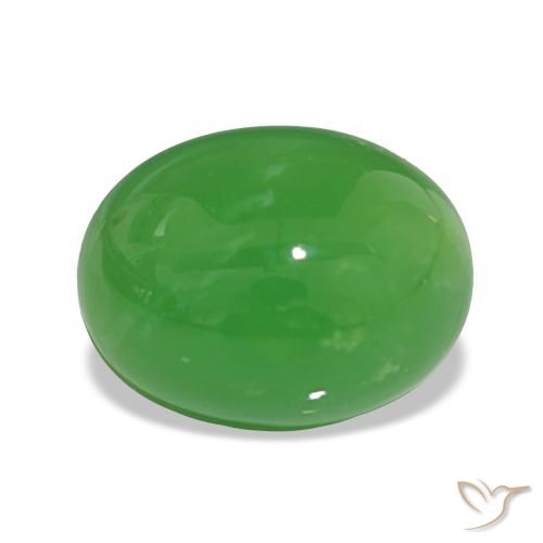 5.19ct Verde vivo crisoprasa, Ovalada, Opaco